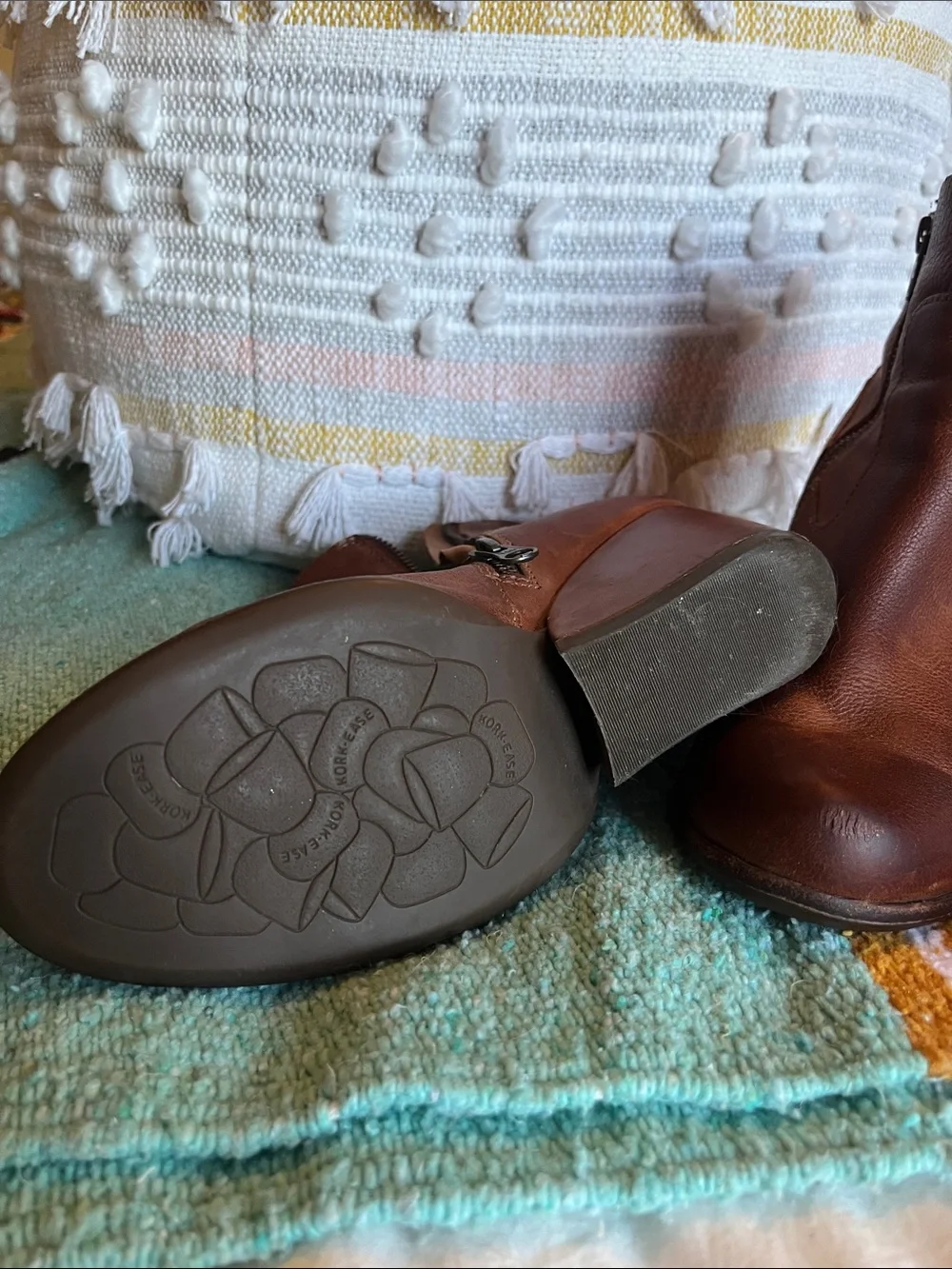 Kork-Ease Michelle wedge ankle boots Cruz brown 9